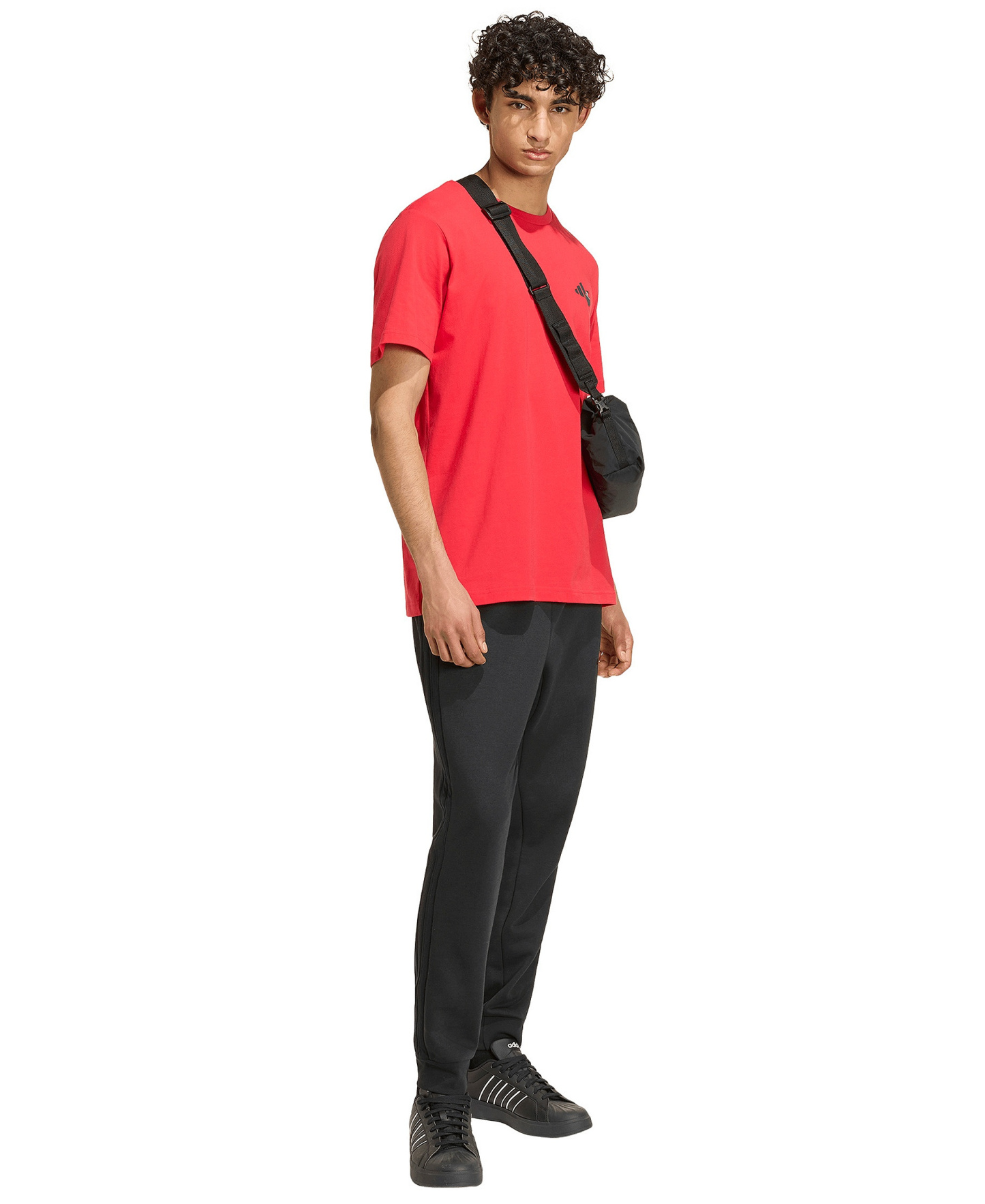 adidas Men's Ramen Graphic Crewneck T-Shirt - pure ruby