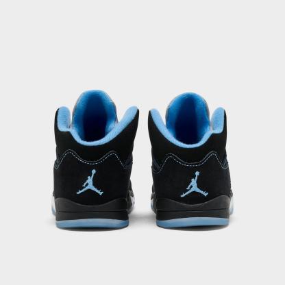 Kids' Toddler Air Jordan Retro 5 Basketball Shoes - Black/University Blue/White - view 4