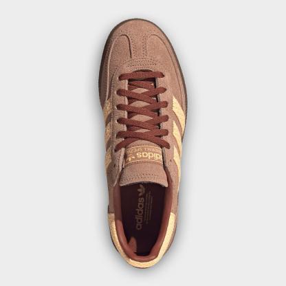 Women's adidas Originals Handball Spezial Casual Shoes - Part 2 - Clay Strata/Acid Orange/Burnt Sienna - Top view