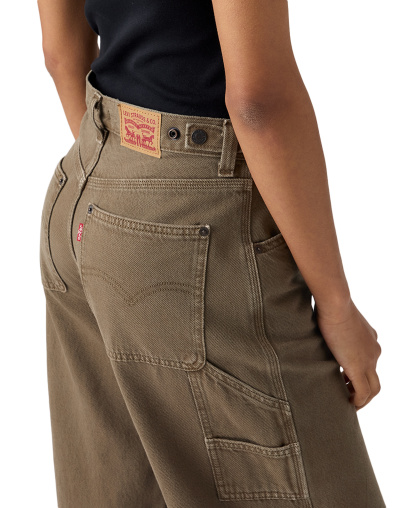 Levi's Women's Cinch-Waist Carpenter Lightweight Baggy Jeans - Washed Can