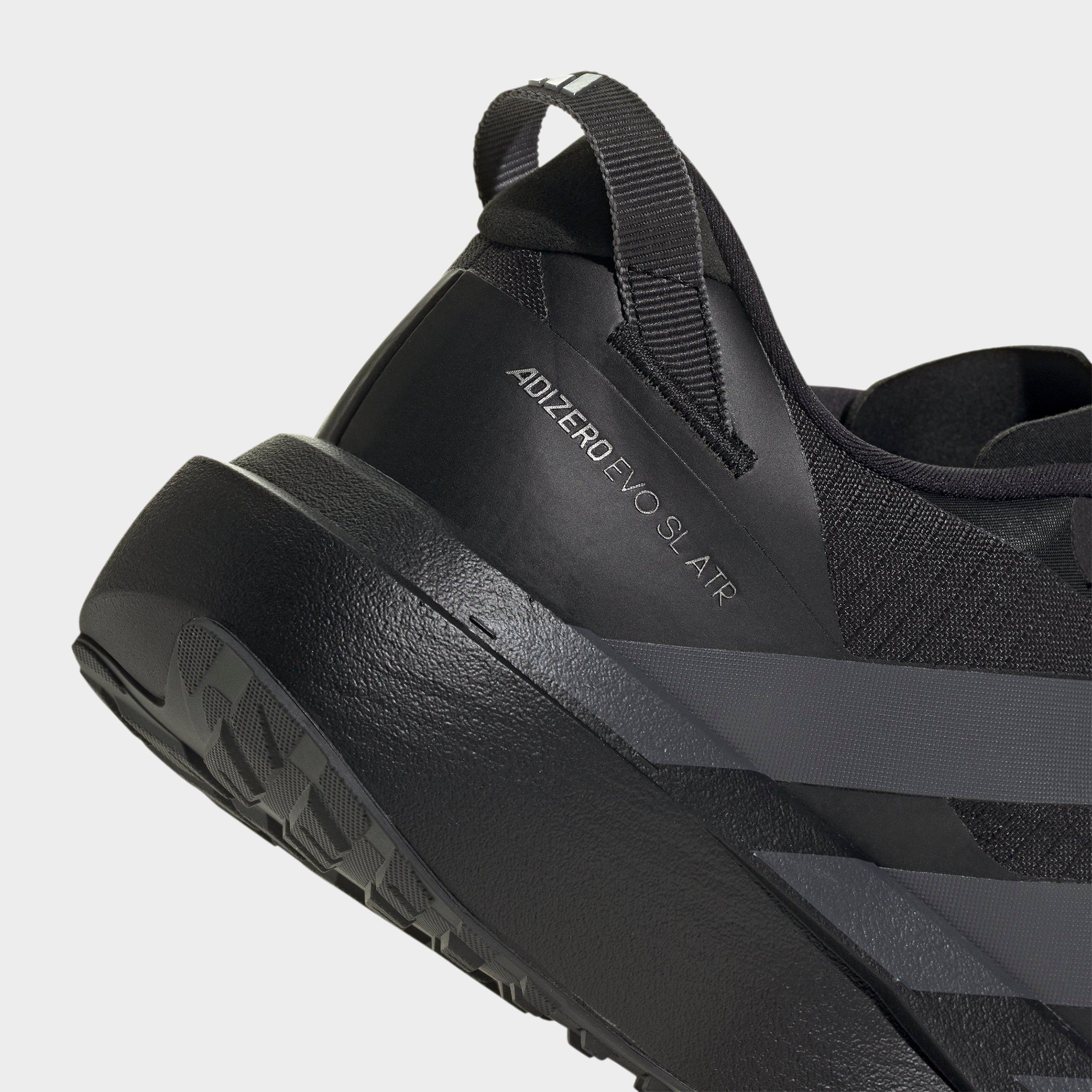 Men's adidas Adizero EVO SL ATR Running Shoes - Core Black/Grey/Silver Metallic - Detail shot