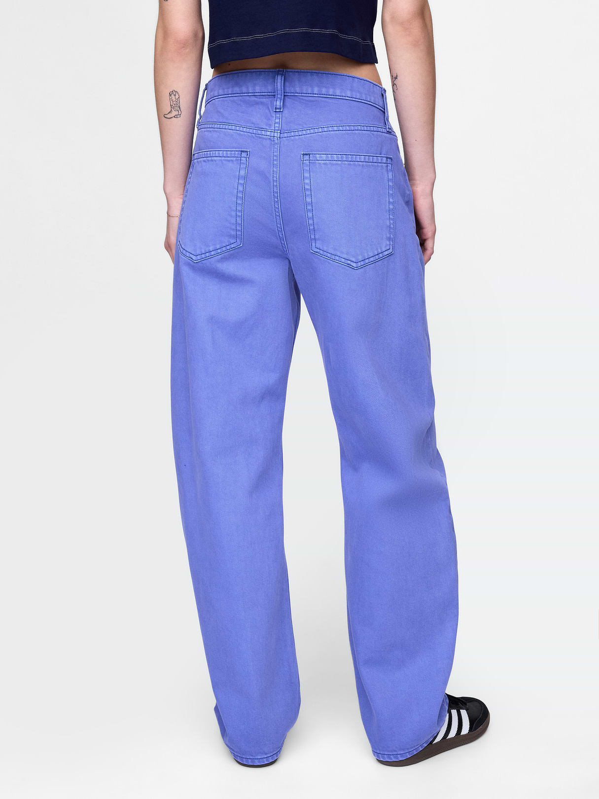 High Rise Barrel Jeans - Dazzling blue