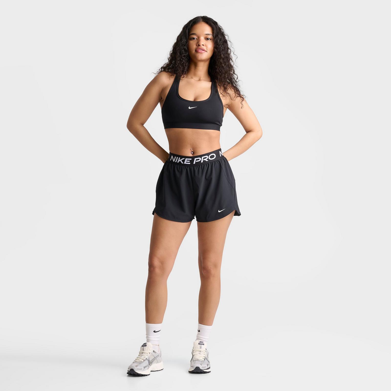 Women's Nike Pro 2-in-1 Shorts - Black/White