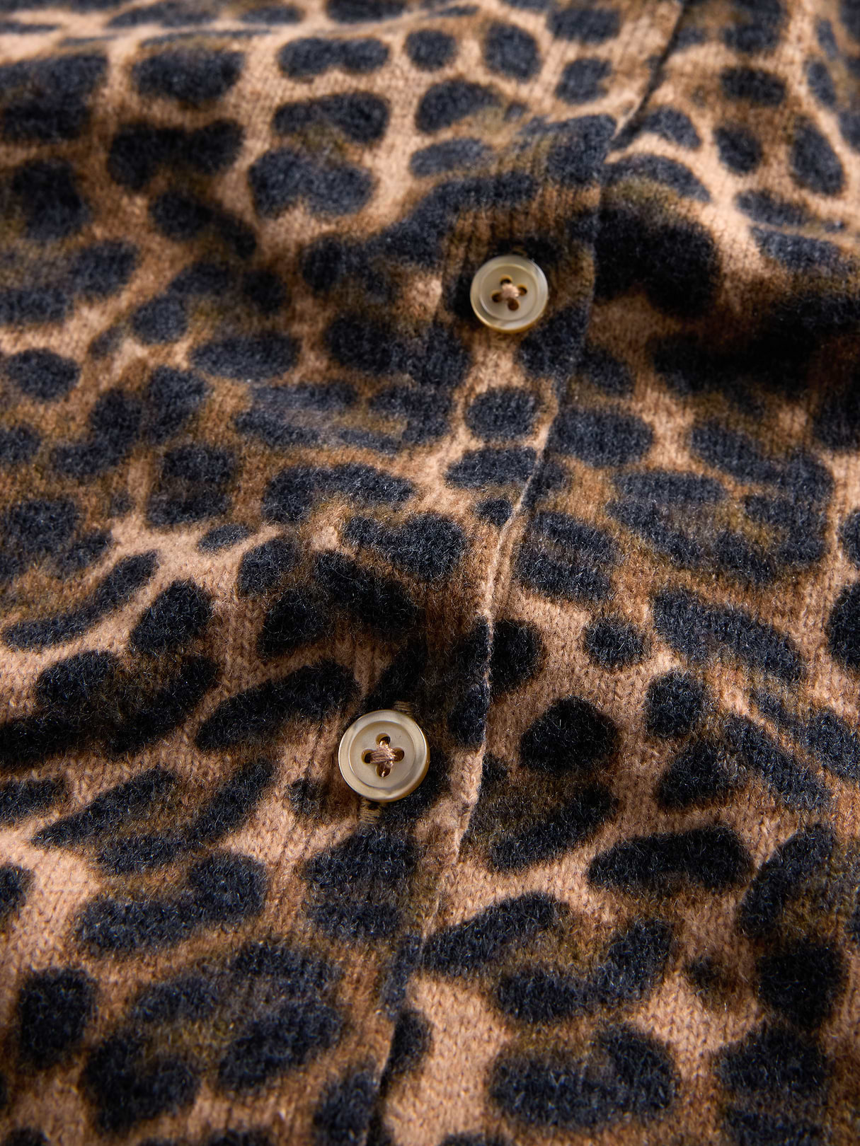 CashSoft Crop Cardigan - Leopard brown