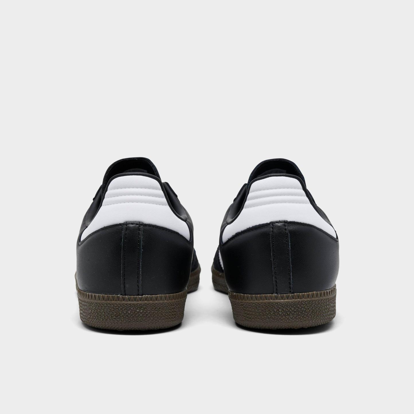 Men's adidas Originals Samba OG Casual Shoes - Part 2 - Black/White/Gum - Back view