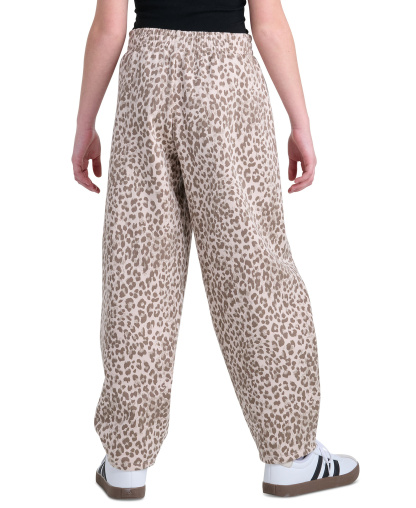 adidas Girls' 8-16 Elastic Waistband Printed Barrel Leg Pants - Crystal Linen