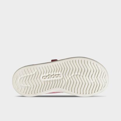 Girls' Little Kids' adidas Streettalk Stretch Lace Hook-And-Loop Casual Shoes - Pink Fusion/White/Wonder Quartz - Bottom view
