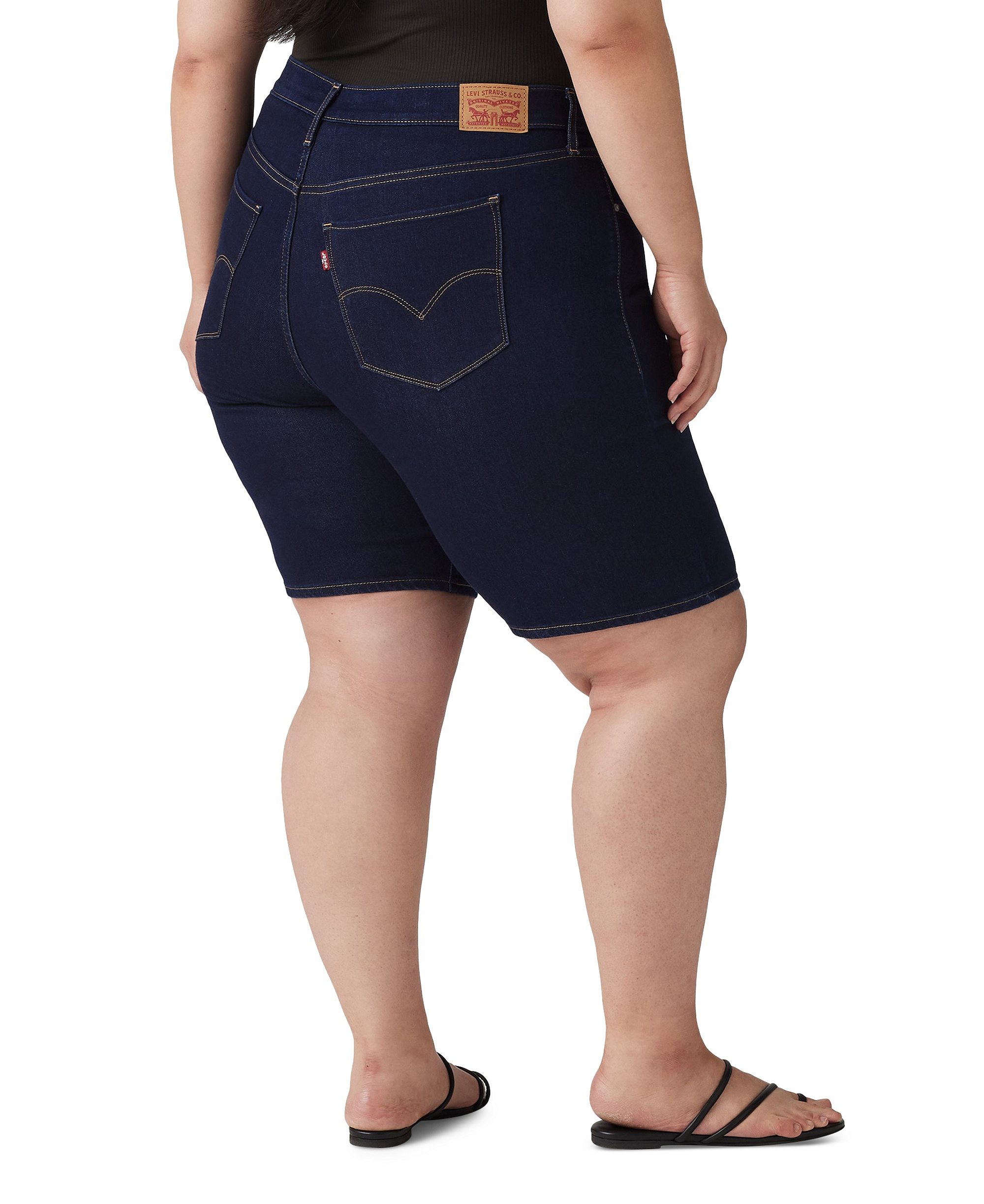 Levi's Women's Mid-Rise Shaping Bermuda Shorts - Darkest Sky