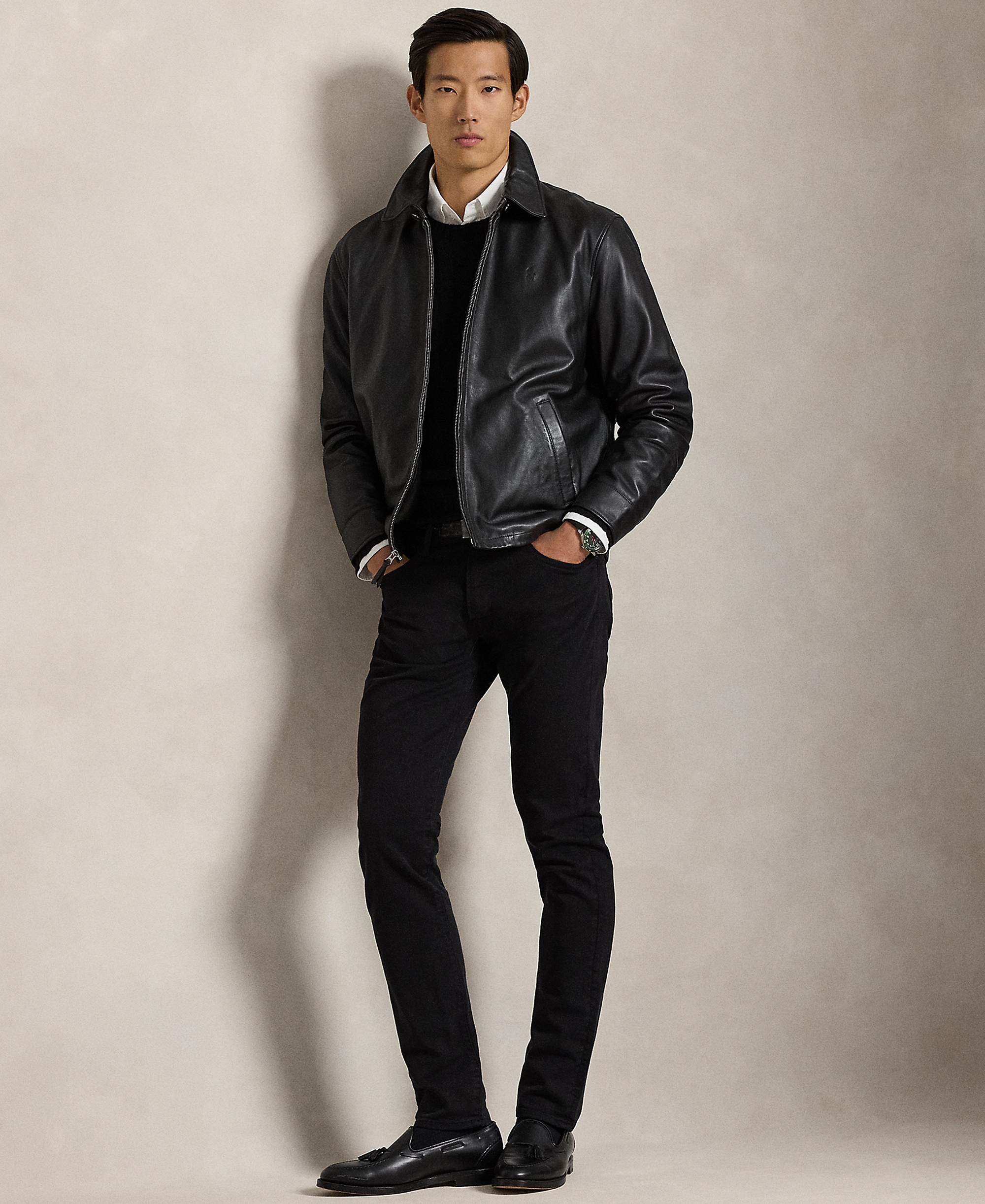 Polo Ralph Lauren Men's Leather Jacket - Polo Black
