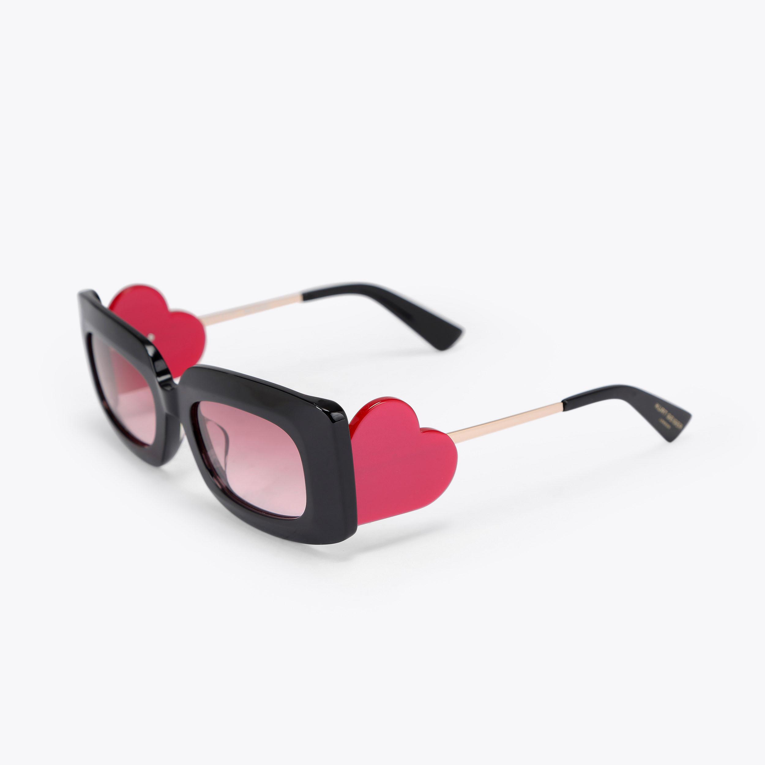 Kurt Geiger London Xl Heart Rectangle Sunglasses - Pink - view 3
