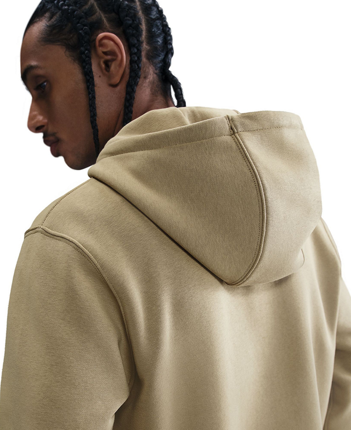 Nike Men's Full-Zip Fleece Regular-Fit Hoodie - Parachute Beige/White