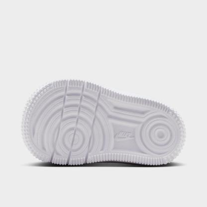 Infant and Kids' Toddler Nithtke Force 1 Low Casual Shoes - Part 1 - White/Turf Orange/Bright Violet - Bottom view