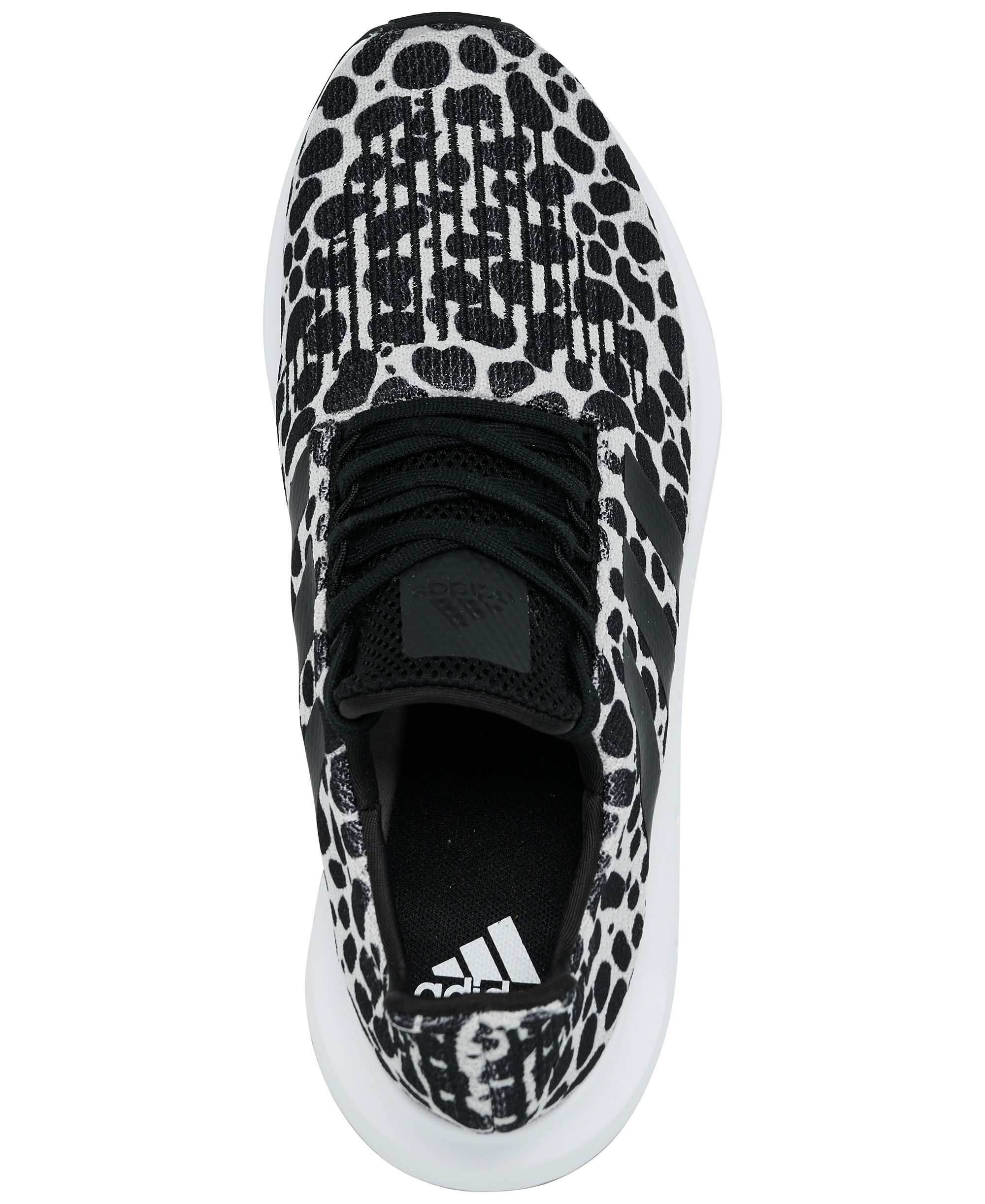 adidas Women's Swift Run 1.0 Animal Print Casual Sneakers from Finish Line - Beige, Core Black, Cloud White