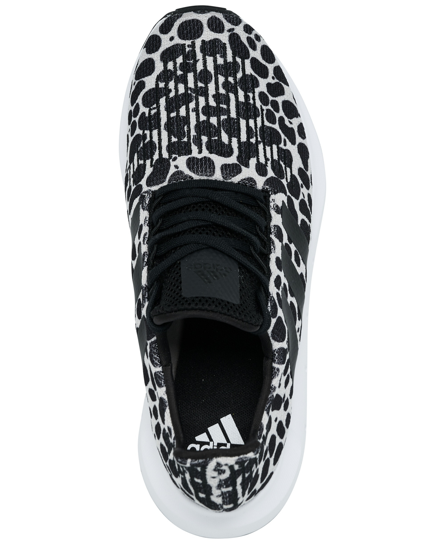 adidas Women's Swift Run 1.0 Animal Print Casual Sneakers from Finish Line - Beige, Core Black, Cloud White