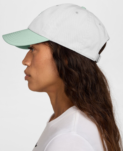 Nike Unisex Club Logo Embroidered Cap - White/Steam