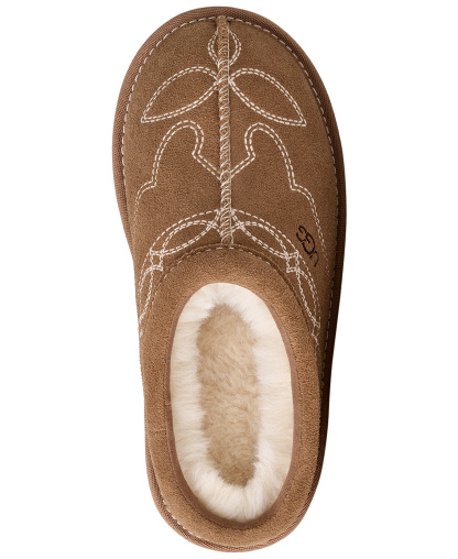UGG® Kids Tasman II Western Clog Round Toe Slippers - Chestnut