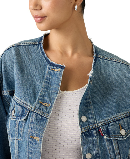 Levi's Women's Collarless Shrunken Trucker Jacket - Craft Room
