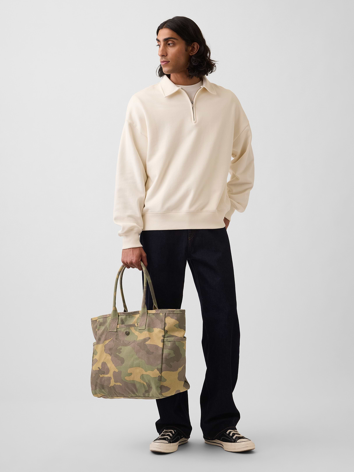 Mini Canvas Favorite Tote - Green camo