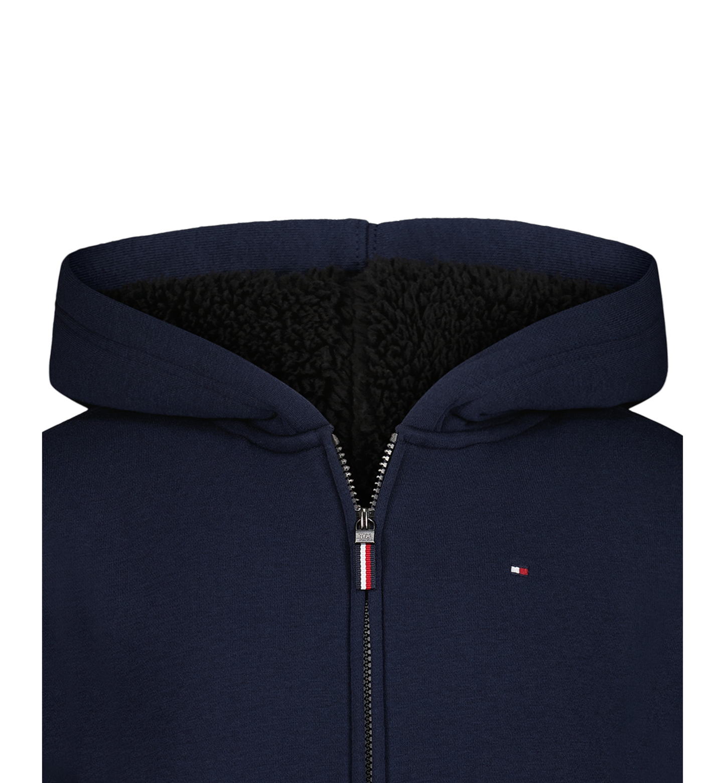 Tommy Hilfiger Boys' Signature Sherpa Lined Full Zip Hoodie - Navy Blazer
