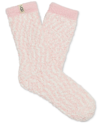 UGG Women's Cozy Chenille Crew Socks - Seashell Pink