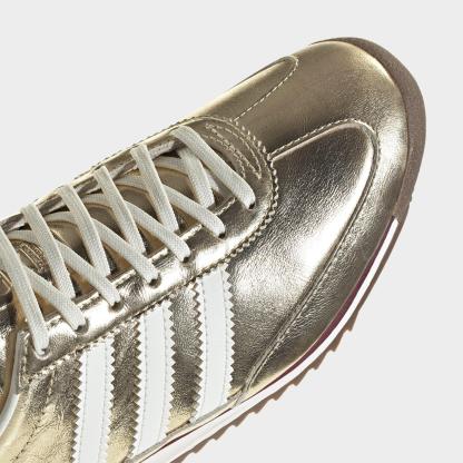 Women's adidas Originals SL 72 OG Pony Print Casual Shoes - Gold Metallic/Off White/Shadow Red - Detail shot
