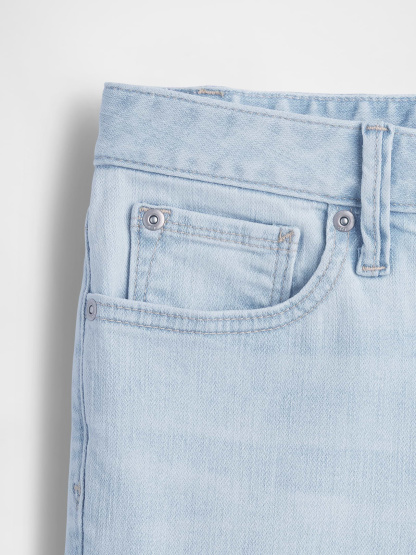 Low Rise Long & Lean Split-Hem Jeans - Light indigo