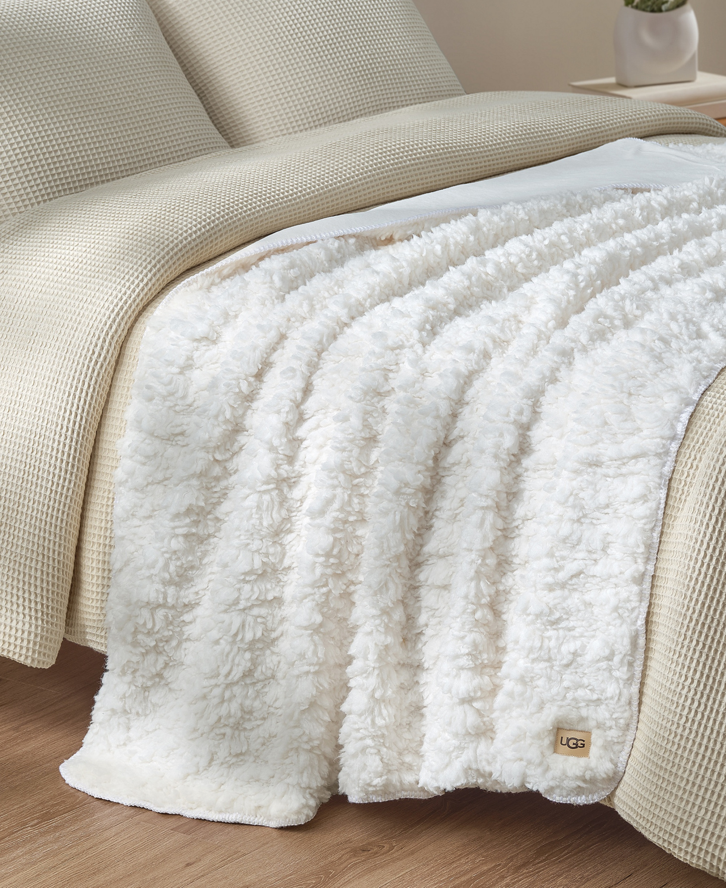 UGG® Shira Textured Throw, 50" x 70" - Snow