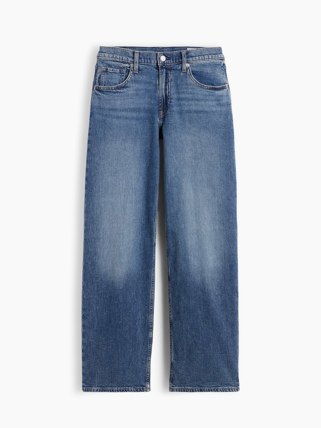 Low Rise Drawcord '90s Loose Jeans - Medium indigo