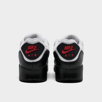 Men's Nike Air Max 90 Casual Shoes - White/Black/University Red