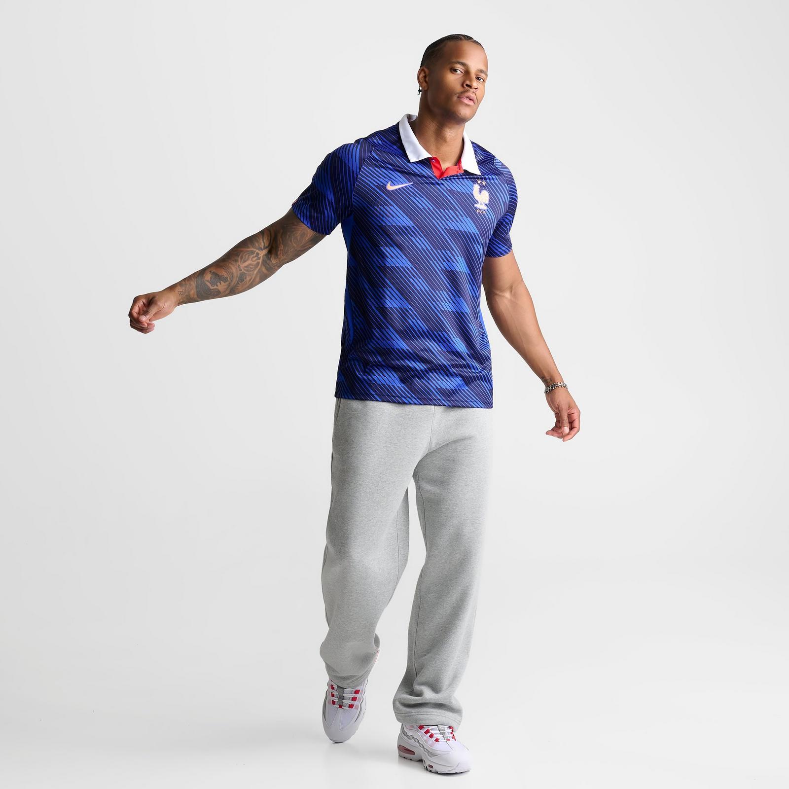 Men's Nike France 2026 Stadium Home Dri-FIT Replica Soccer Jersey - Game Royal/Metallic Copper