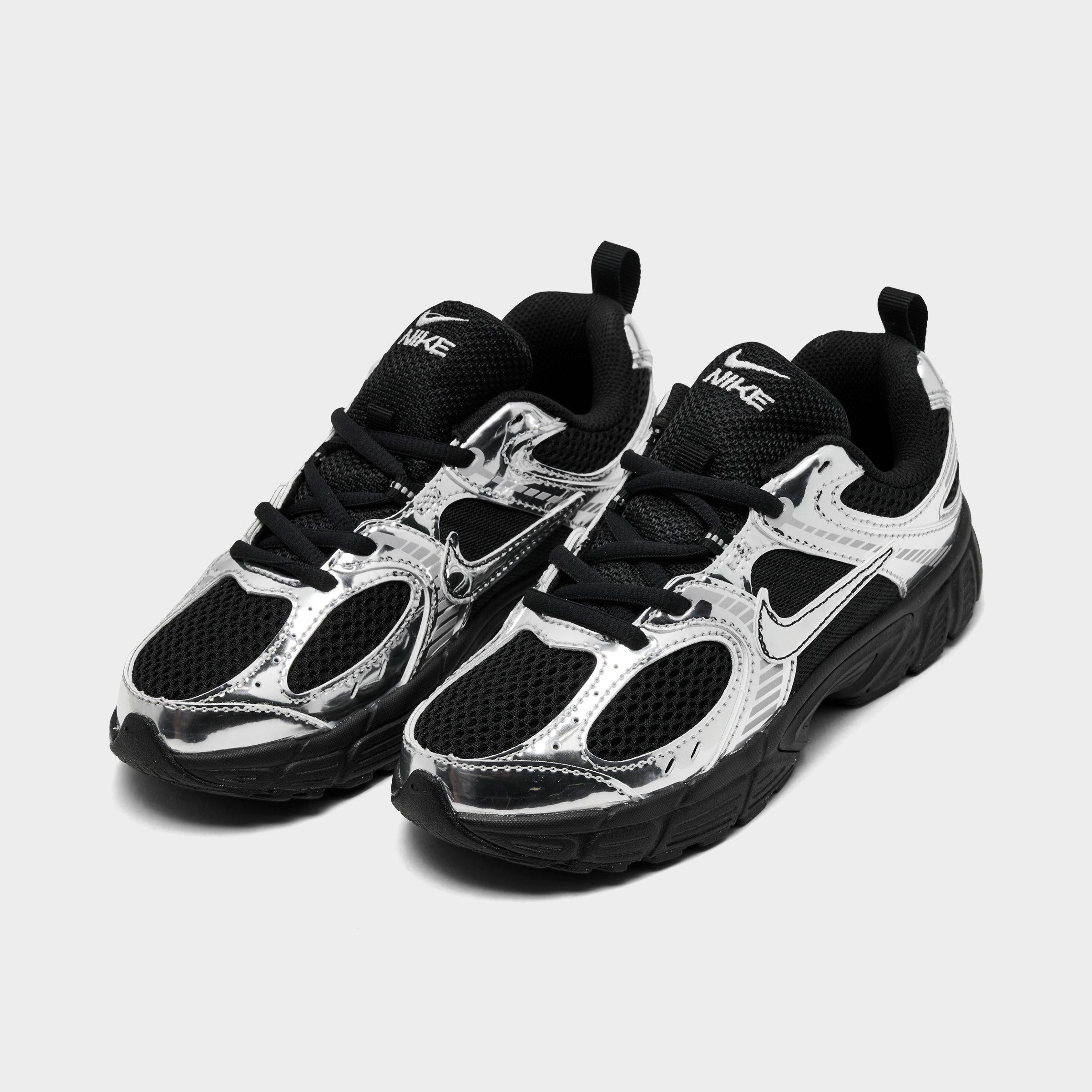 Little Kids' Nithtke V5 RNR Casual Shoes - Black/Metallic Silver - Both shoes facing left