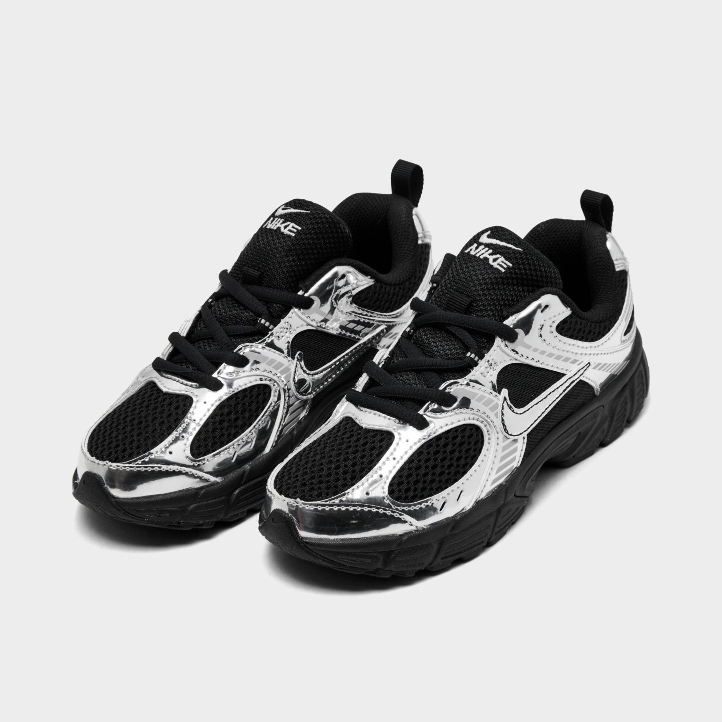Little Kids' Nithtke V5 RNR Casual Shoes - Black/Metallic Silver - Both shoes facing left