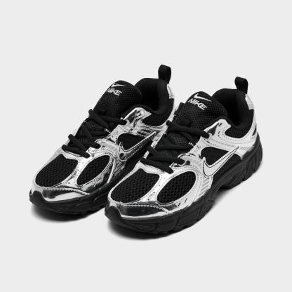 Little Kids' Nithtke V5 RNR Casual Shoes - Black/Metallic Silver - Both shoes facing left