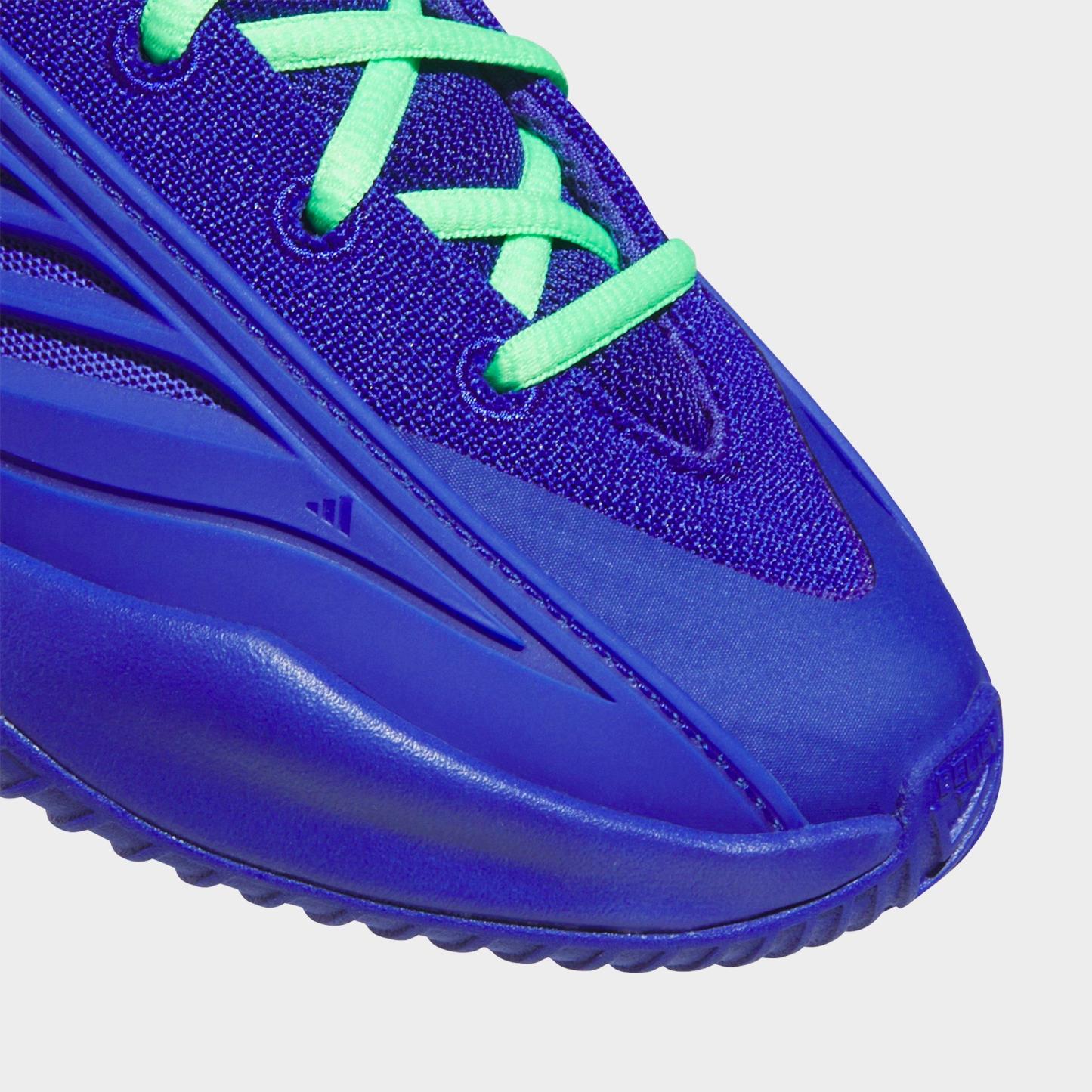 Big Kids' adidas Believe That 1 Basketball Shoes - Lucid Blue/Court Green/Lucid Blue - Detail shot