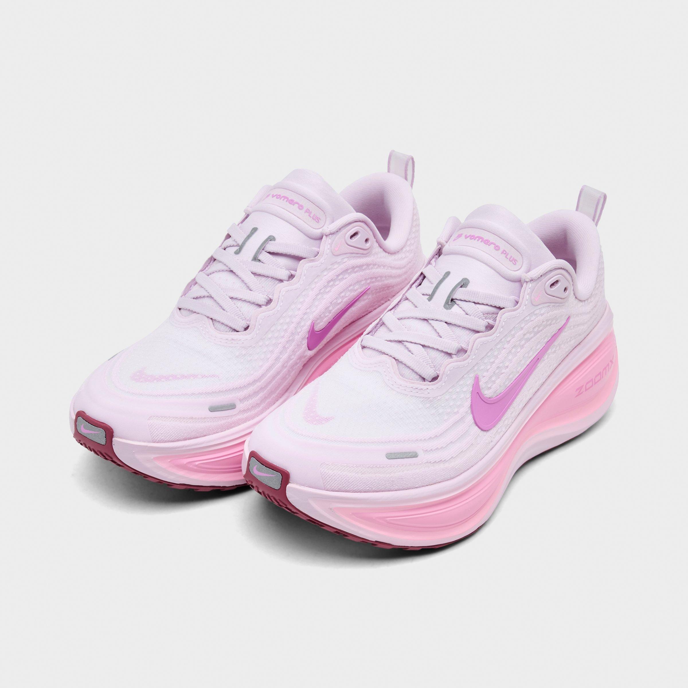 Women's Nithtke Vomero Plus Running Shoes - Part 1 - Bleached Lilac/Pink Rise/Pink Foam/Light Magenta - Both shoes facing left
