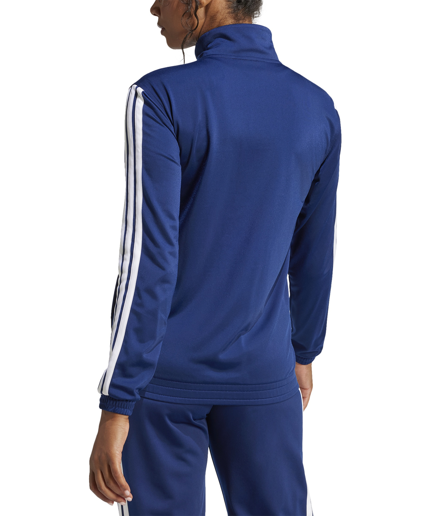 adidas Women's Tricot 3-Stripes Track Jacket - Dark Blue/white