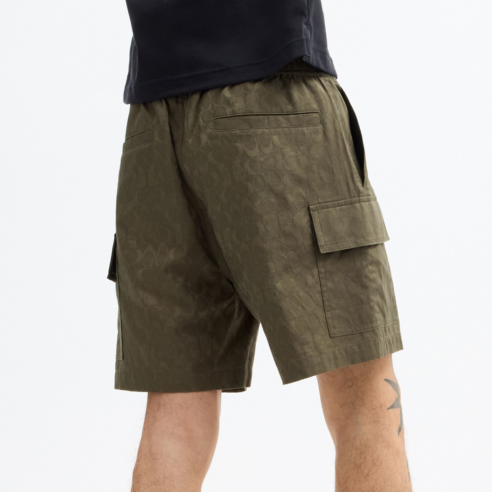 Coach | Brain Dead Signature Camp Shorts - Green - view 3