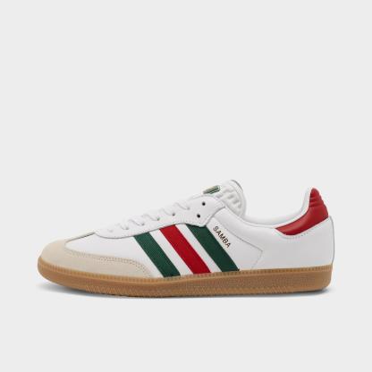 Men's adidas Originals Samba OG FIFA World Cup 2026 Mexico Casual Shoes - White/Better Scarlet/Team Dark Green - view 1
