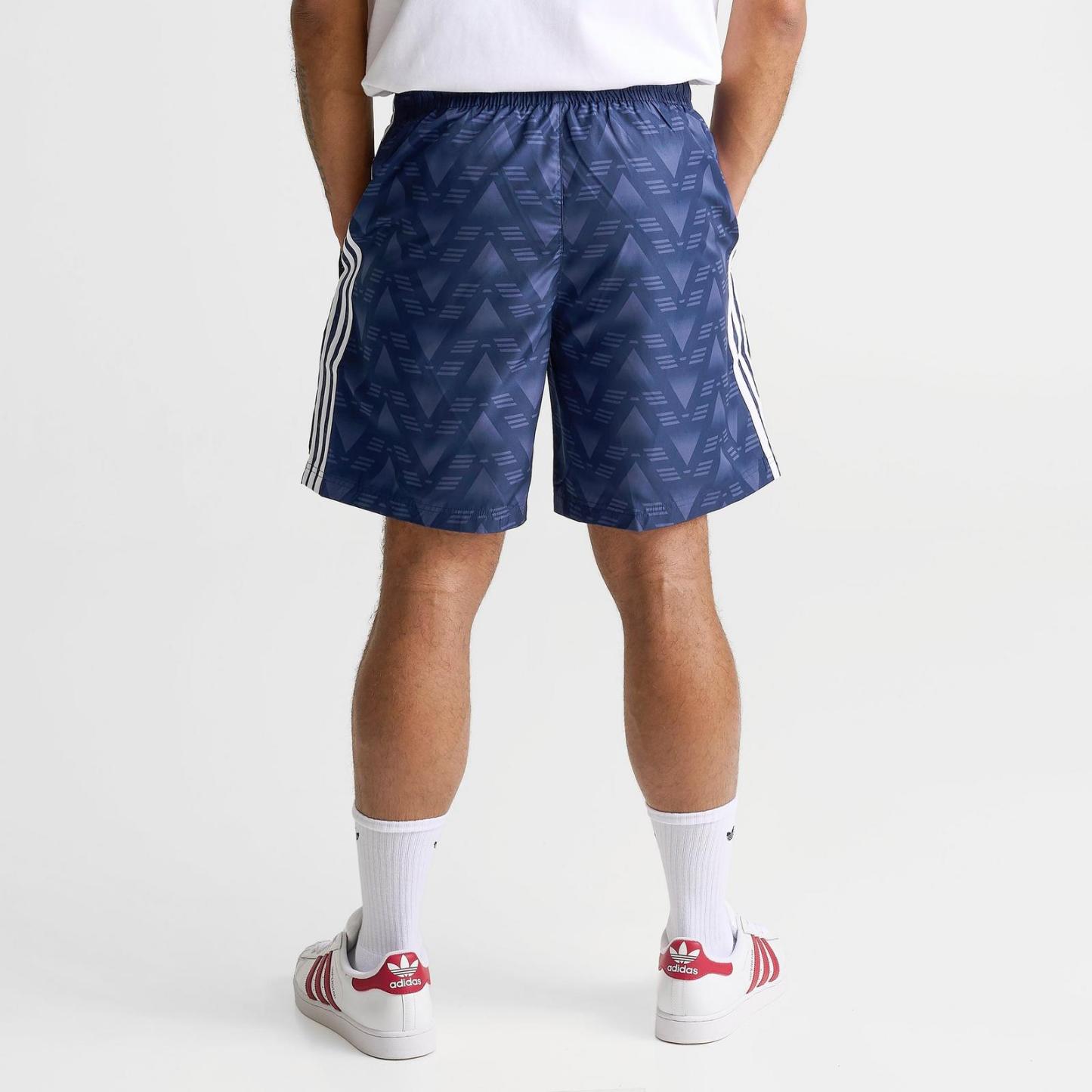 Men's adidas Originals Allover Graphic Print Woven Shorts - Collegiate Navy - view 4