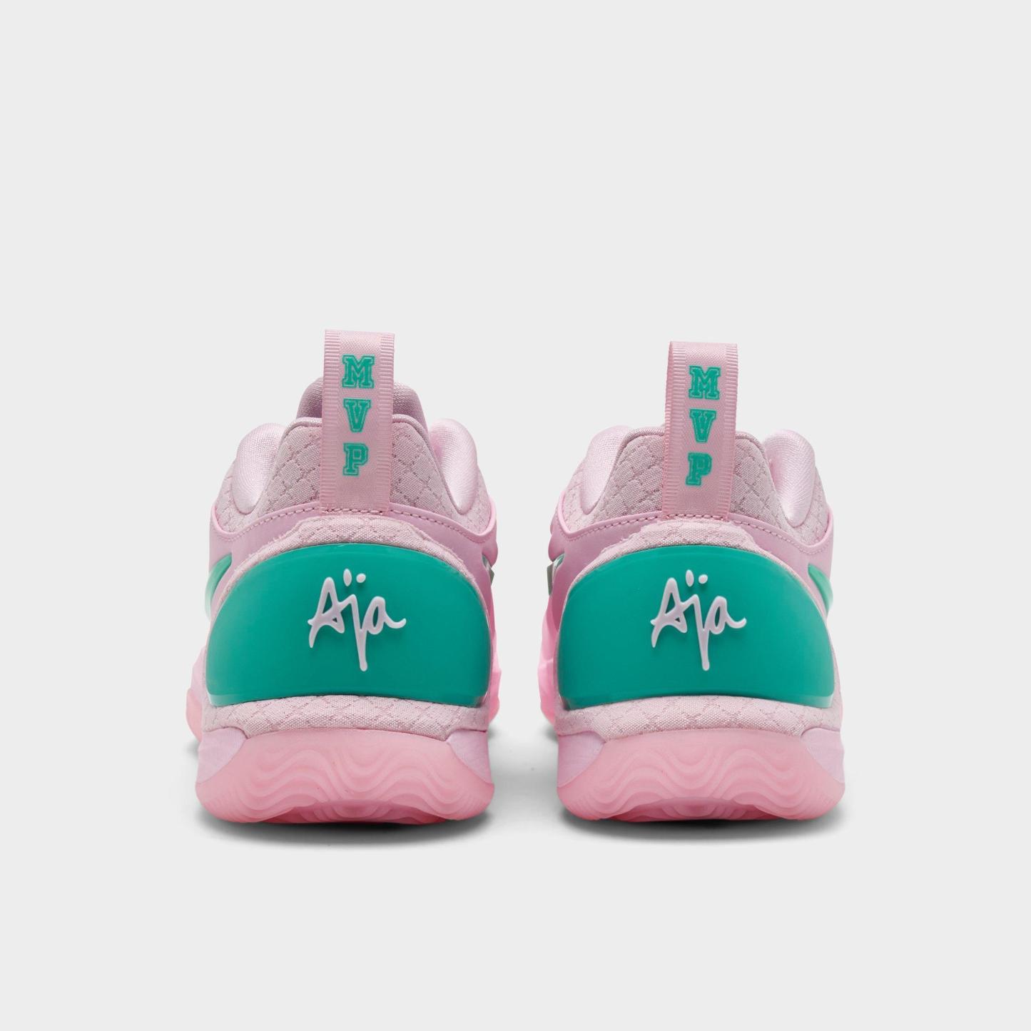 Nithtke A'Two A'ja Wilson Basketball Shoes - Part 1 - Pink Foam/Light Menta - Back view