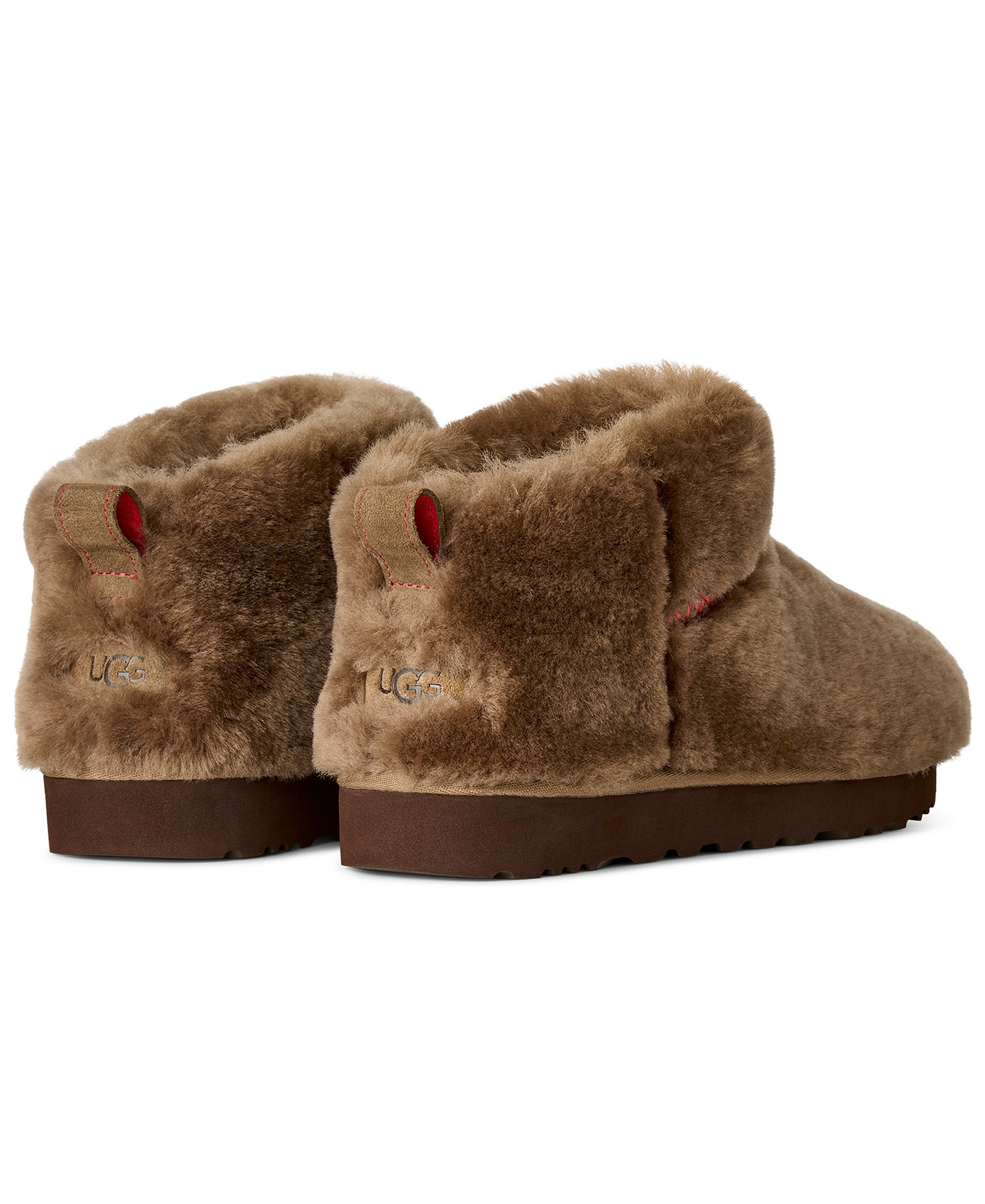 UGG® Women's Classic Ultra Mini Fluffed Round Toe Booties - Light Bronze