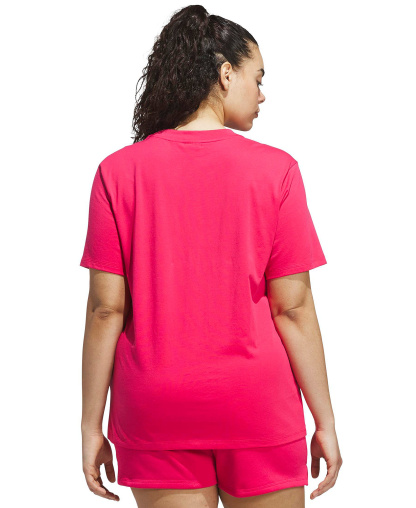adidas Women's Short-Sleeve Cotton Crewneck Logo T-Shirt - Power Pink