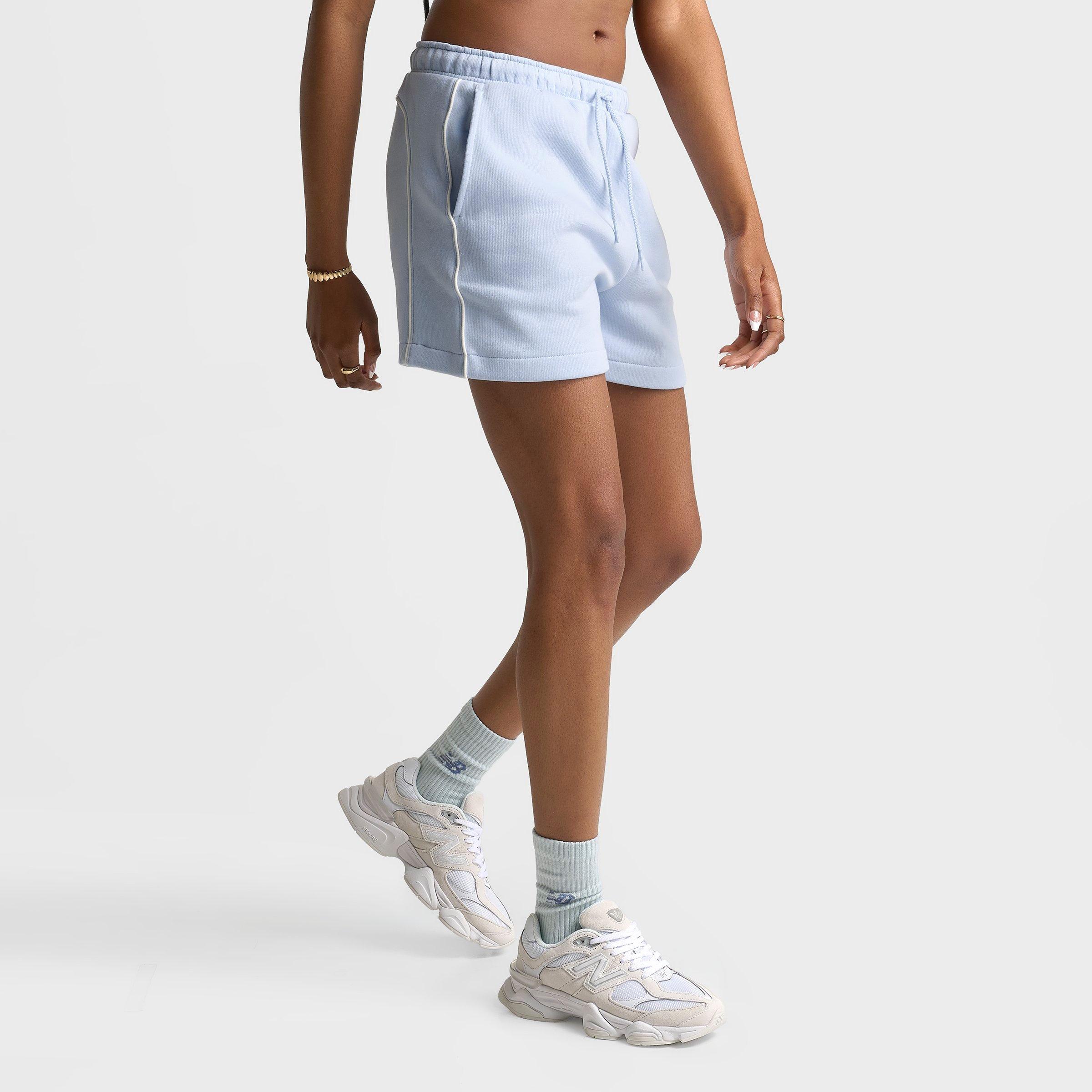 Women's New Balance Piped Fleece Shorts - Oxford Blue - view 3