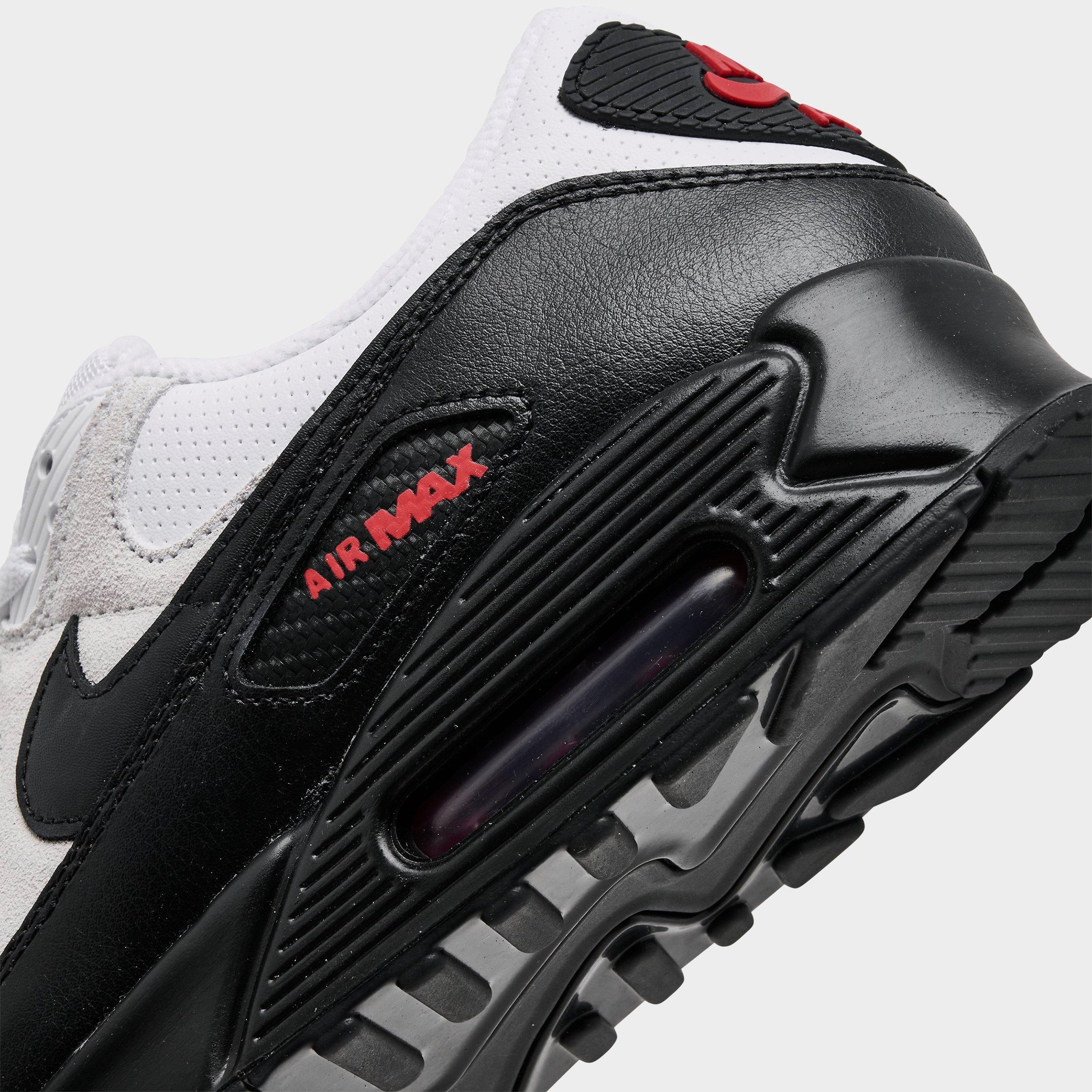 Men's Nithtke Air Max 90 Casual Shoes - Part 3 - White/Black/University Red - Detail shot