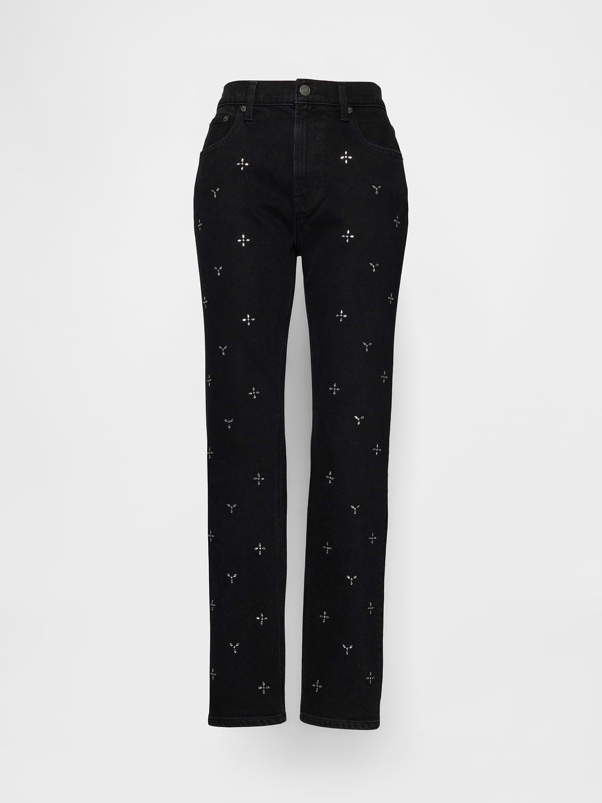 High Rise '90s Slim Straight Jeans - Poetic black