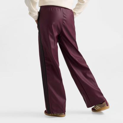 Women's adidas Originals Firebird Loose Pleather Pants - Maroon