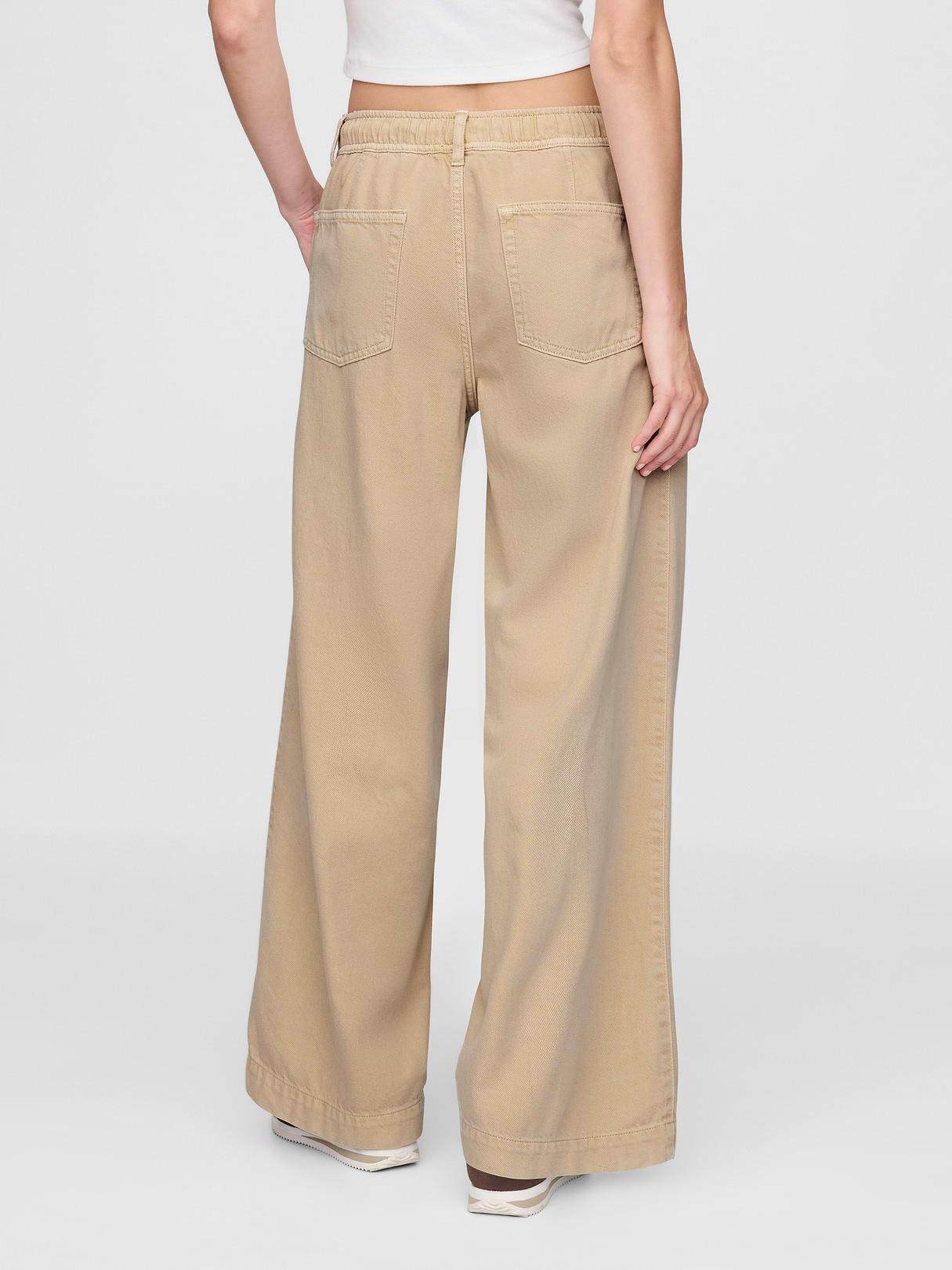 Mid Rise UltraSoft Easy Baggy Jeans - Bedrock beige