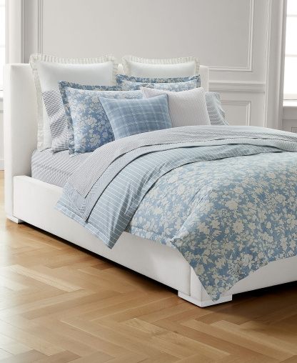 Lauren Ralph Lauren Heather Reversible 3-Pc. Comforter Set, Full/Queen - Blue