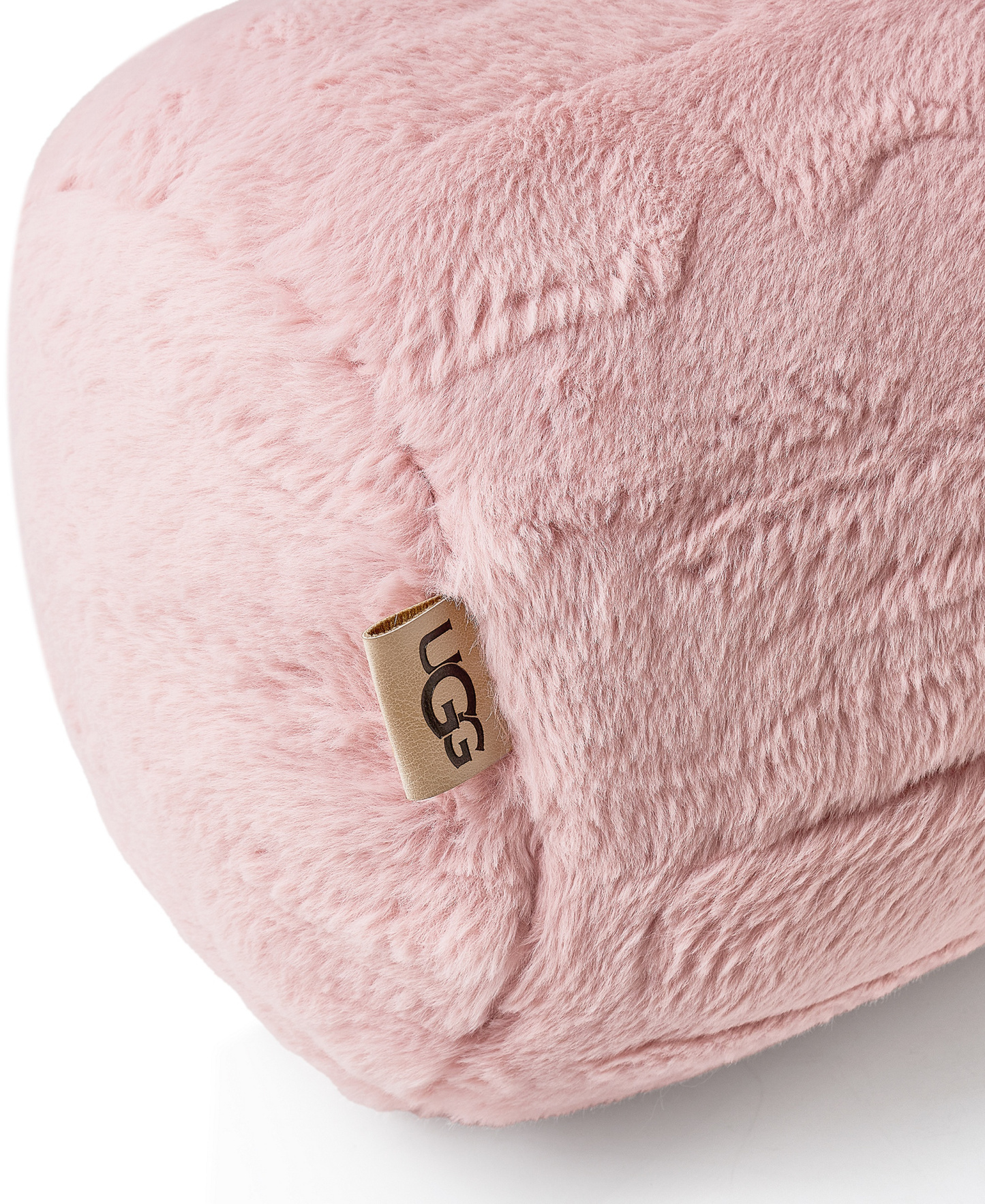 UGG® Valor Carved Faux-Fur Bolster Decorative Pillow, 8" x 26" - Lotus Blossom
