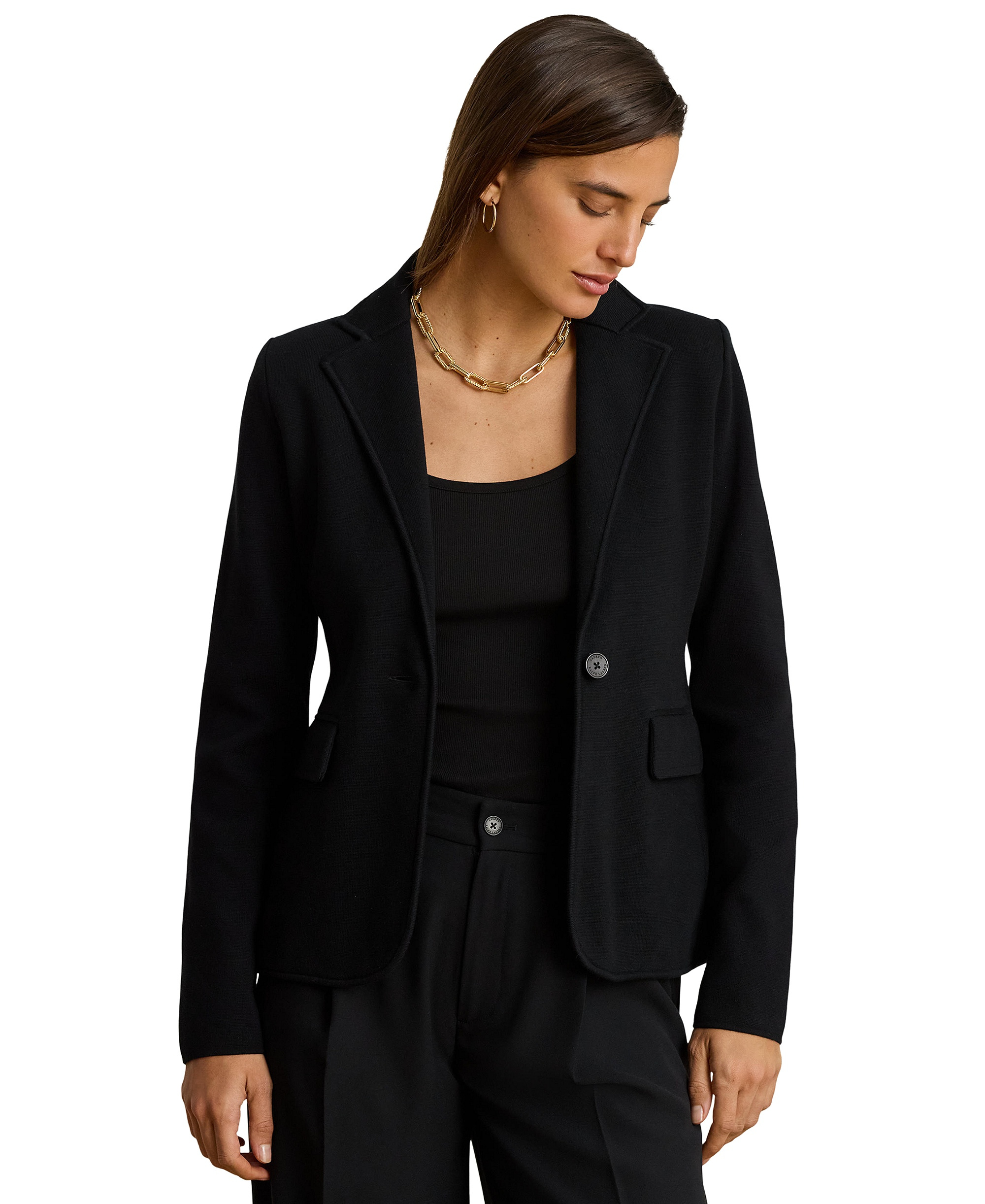 Lauren Ralph Lauren Women's Cotton-Blend Sweater Blazer